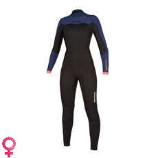 Mystic Womens Dazzled 3 / 2Mm Traje De Neopreno Con Cremallera Completa - Azul Marino