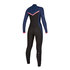 Mystic Womens Dazzled 3 / 2Mm Double Fzip Fullsuit Wetsuit - Azul Marino