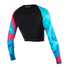 Mystic Womens Dazzled Longarm Crop Top Rash Vest - Aurora