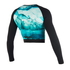 Mystic Womens Dazzled Longarm Croptop Rash Top - Mint