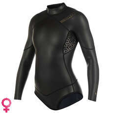 Traje De Baño Mystic Para Mujer Diva 3/2 Mm Bzip Longarm Shorty - Negro Traje De Baño Mystic Para Mujer Diva 3/2 Mm Bzip Longarm Shorty - Negro