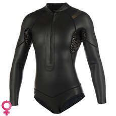 Traje De Baño Mystic Para Mujer Diva 3 / 2Mm Fzip Longarm Shorty - Negro Traje De Baño Mystic Para Mujer Diva 3 / 2Mm Fzip Longarm Shorty - Negro