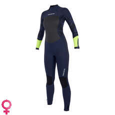 Mystic Womens Diva 4 / 3Mm Back-Zip Wetsuit - Azul Marino / Lima Mystic Womens Diva 4 / 3Mm Back-Zip Wetsuit - Azul Marino / Lima