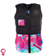 Mystic Womens Diva Front-Zip Wake Impacto Chaleco - Aurora