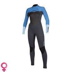 Traje De Neopreno Completo Mystic Womens Star 3 / 2Mm Con Cremallera Trasera - Menthol Blue Traje De Neopreno Completo Mystic Womens Star 3 / 2Mm Con Cremallera Trasera - Menthol Blue