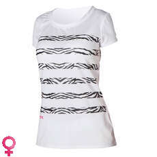 Mystic Cebra Para Mujer De Manga Corta De Secado R?pido - Blanco
