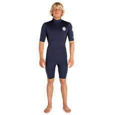Rip Curl Aggrolite Back-Zip Shorty Wetsuit - Azul Marino / Negro Rip Curl Aggrolite Back-Zip Shorty Wetsuit - Azul Marino / Negro