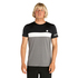 Rip Curl, Manga Corta, Subrayado, Panel Uv Tee - Negro / Gris
