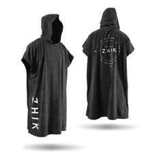 Poncho Con Capucha Zhik / Toalla / Bata Cambiadora - Negro
