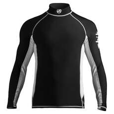 Zhik Para Hombre De Manga Larga Spandex Rash Chaleco / Guardia - Negro