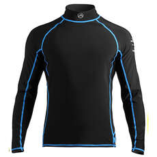 Zhik Para Hombre De Manga Larga Spandex Rash Chaleco / Guardia - Negro / Cyan Zhik Para Hombre De Manga Larga Spandex Rash Chaleco / Guardia - Negro / Cyan
