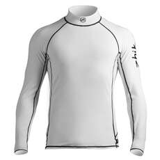 Zhik Para Hombre De Manga Larga Spandex Rash Chaleco / Guardia - Crujiente Blanca Zhik Para Hombre De Manga Larga Spandex Rash Chaleco / Guardia - Crujiente Blanca