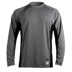 Zhik Manga Larga Para Hombre Zhikdry Vela Top - Gris