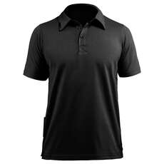 Zhik Hombres Algodón Polivinílico Vela Polo - Negro