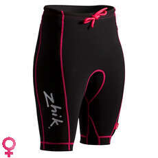 Zhik Mujeres Spandex Overshorts - Negro / Rosa