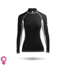 Zhik Para Mujer De Manga Larga Spandex Rash Chaleco / Guardia - Negro