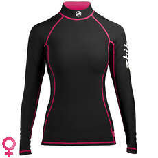 Zhik Para Mujer De Manga Larga Spandex Rash Chaleco / Guardia - Negro / Rosa