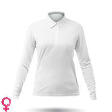 Zhik Para Mujer De Manga Larga Zhikdry Lt Sailing Polo - Blanco