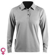 Zhik Para Mujer De Manga Larga Zhikdry Vela Polo - Ash