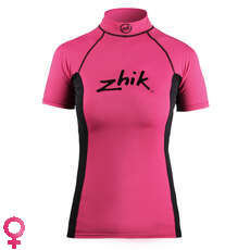 Manga Corta Para Mujer Spandex Zhik Rash Chaleco / Guardia - Rosa