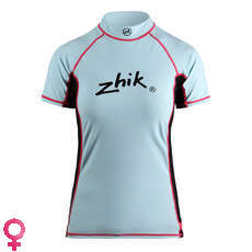 Zhik Para Mujer De Manga Corta Spandex Rash Chaleco / Guardia - Blue Sky