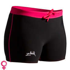 Zhik Para Mujer Spandex Rash Cortos - Negro / Rosa