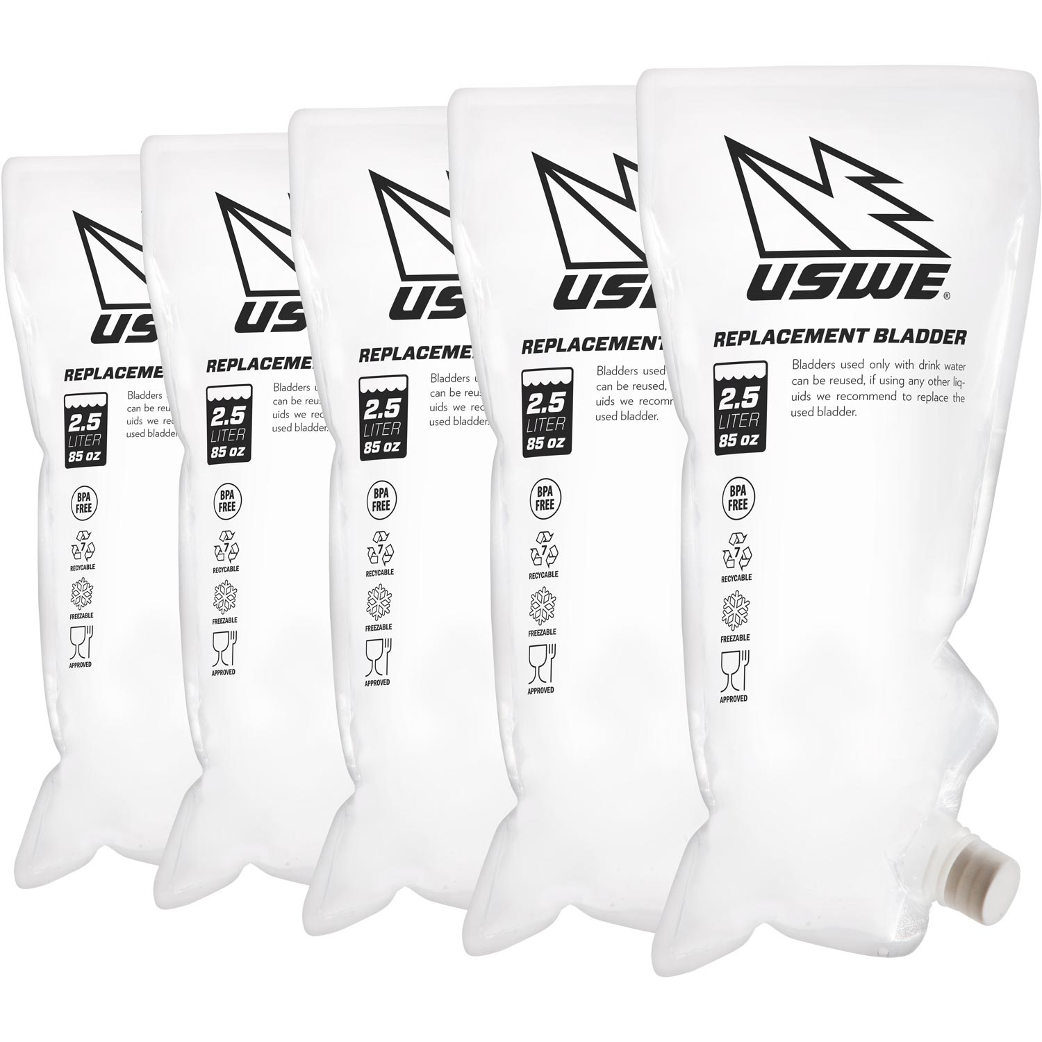 Uswe Recargas De 2,5 L De Jabón Desechable - (Paquete De 5)